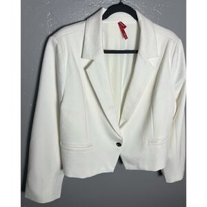 White Ponte Women's Spanxs Blazer Size 2X  winter white  Office Casual Career